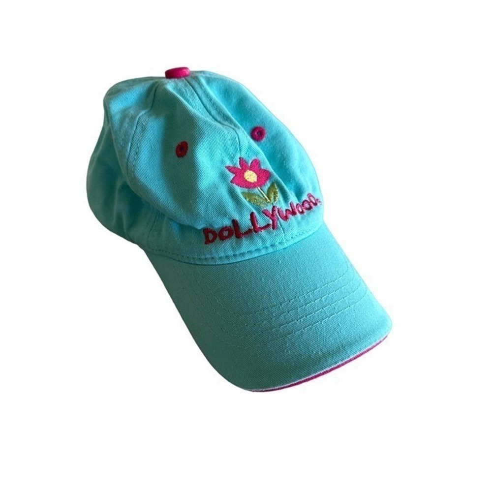 Dollywood Blue Embroidered Flower Toddler Hat‎ Cap Adjustable